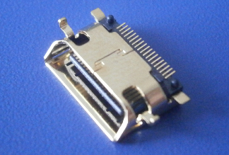 Mini-HDMI 19P 沉板0.8前贴后插