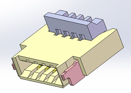 0.5mm Pitch FPC-CONN后掀盖H1.0 B款